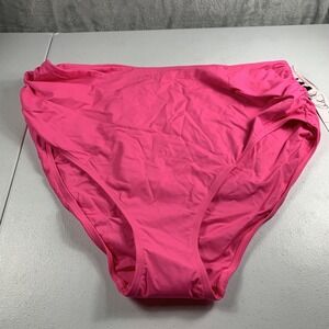 Anne‎ Cole Women's Swim Bikini Bottoms Size 24W Pink Convertible High-Waist NWT